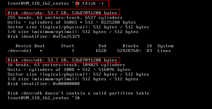 centos6分区与格式化数据盘、挂载磁盘的方法