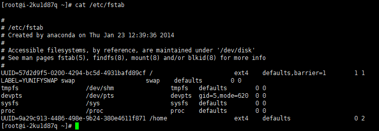 Linux 服务器永久挂载(mount)分区